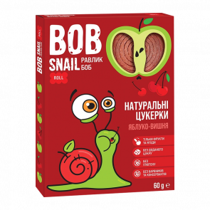 Цукерки Натуральні Bob Snail Яблучно-Вишневі 60g - Retromagaz