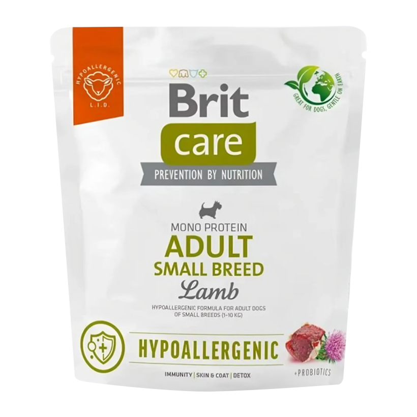 Сухой Корм для Собак с Пищевой Аллергией Brit Care Adult Small Breed Ягнёнок 1kg - Retromagaz