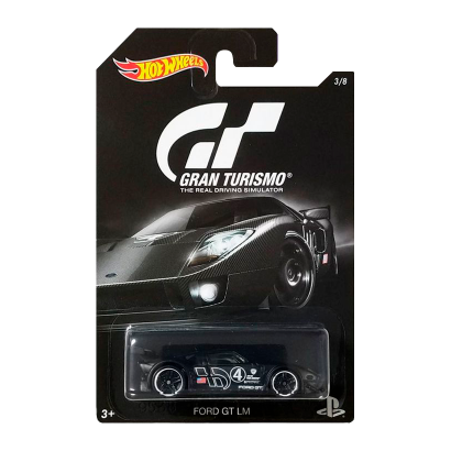 Тематична Машинка Hot Wheels Ford GT LM Gran Turismo 1:64 DJL15 Black - Retromagaz