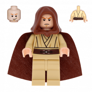 Фигурка Lego Джедай Obi-Wan Kenobi Young with Hood and Cape Tan Legs Smile Star Wars sw0329 1 Б/У