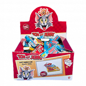Набір Жувальна Гумка 100шт Tom and Jerry Bubble Gum з Коміксом Red Blue Yellow White 4,5g - Retromagaz