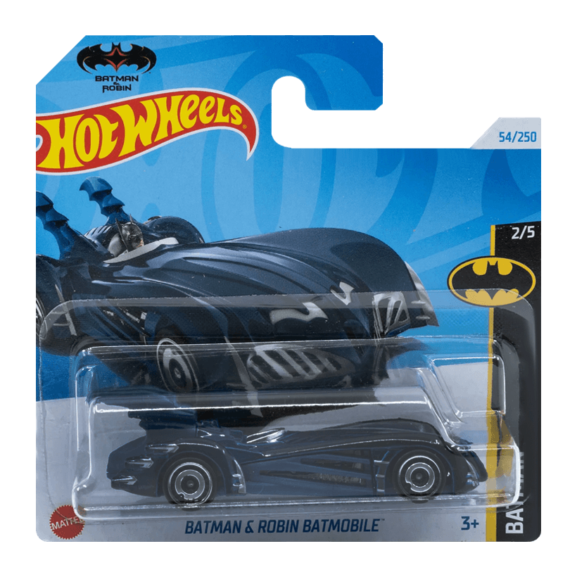 Машинка Базова Hot Wheels Batman & Robin Batmobile Batman 1:64 HTD51 Blue - Retromagaz
