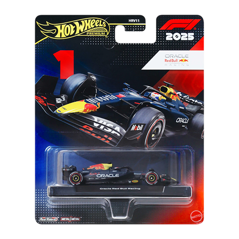 Машинка Premium Hot Wheels Oracle Red Bull Racing (#1 Max Verstappen) 1:64 JKD83 Blue - Retromagaz