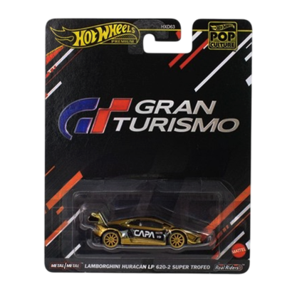 Машинка Premium Hot Wheels Lamborghini Huracán LP 620-2 Super Trofeo Pop Culture 1:64 JBL75 Gold - Retromagaz