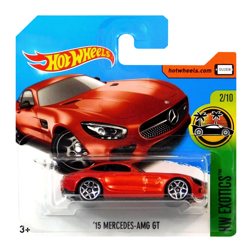 Машинка Базова Hot Wheels '15 Mercedes-AMG GT Exotics 1:64 DVC48 Orange - Retromagaz