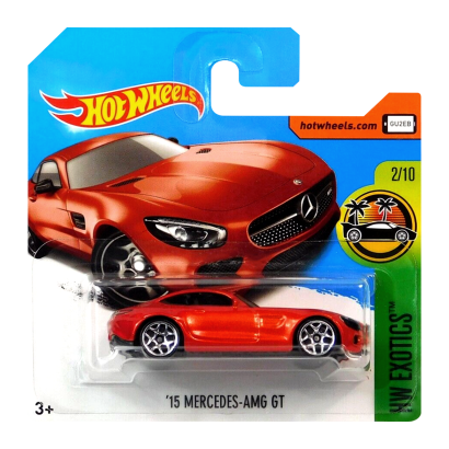 Машинка Базова Hot Wheels '15 Mercedes-AMG GT Exotics 1:64 DVC48 Orange - Retromagaz