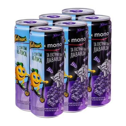 Набір Напій 6шт Живчик х Monobank 2.0. Яблуко Лаванда 330ml - Retromagaz