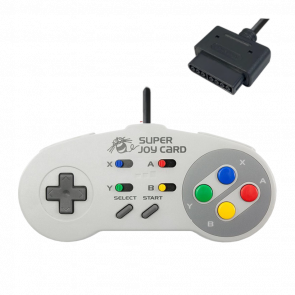 Геймпад Дротовий Hudson Soft SNES HC-691 FAT Super Joy Card Turbo Pad Grey 2.2m Б/У - Retromagaz