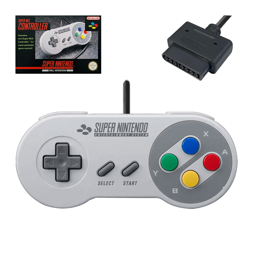Геймпад Проводной Nintendo SNES SNSP-005 FAT Europe + Коробка Grey 2.2m Б/У - Retromagaz
