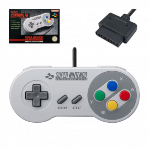 Геймпад Проводной Nintendo SNES SNSP-005 FAT Europe + Коробка Grey 2.2m Б/У - Retromagaz