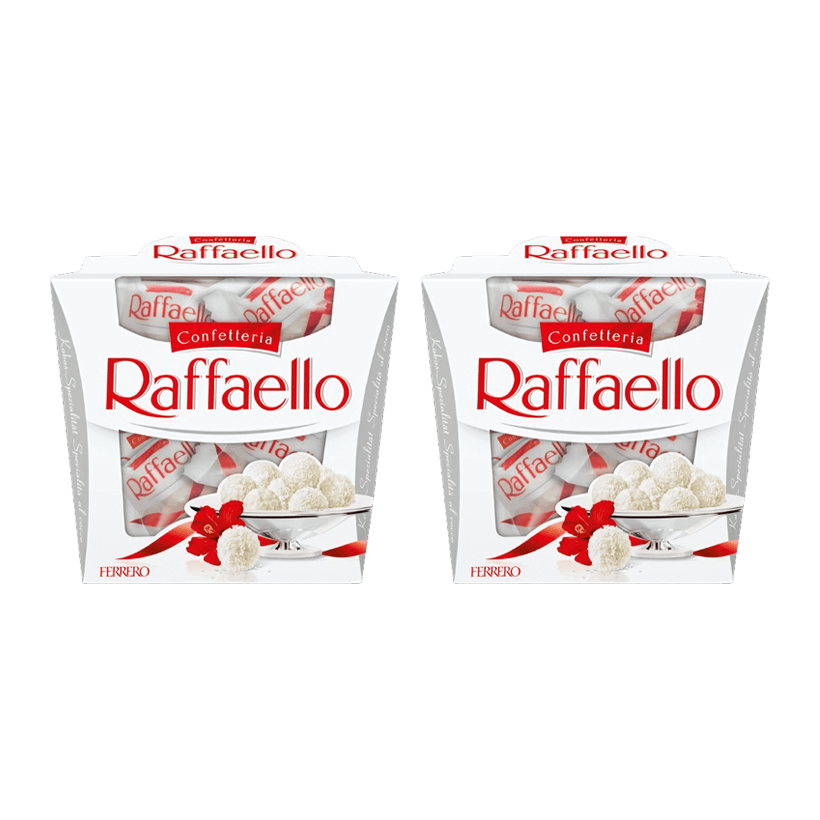 Набір Цукерки 2шт Ferrero Rocher Raffaello 150g - Retromagaz