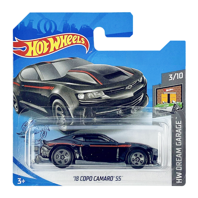 Машинка Базовая Hot Wheels '18 COPO Camaro SS Dream Garage 1:64 GHF73 Black - Retromagaz