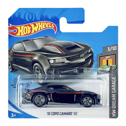 Машинка Базовая Hot Wheels '18 COPO Camaro SS Dream Garage 1:64 GHF73 Black - Retromagaz