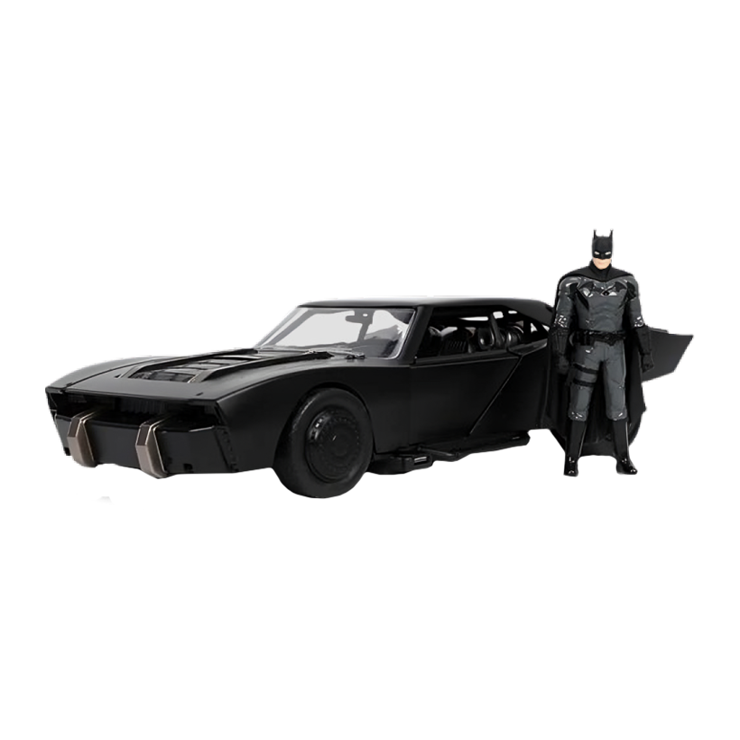 Машинка Jada Batman (2022) Бетмобіль з Фігуркою Бетмена 1:24 Black - Retromagaz