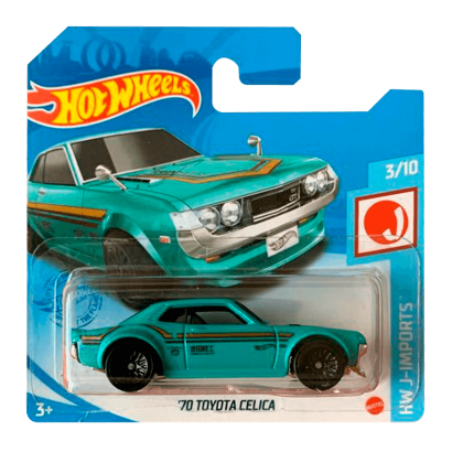 Машинка Базова Hot Wheels '70 Toyota Celica J-Imports 1:64 GTC09 Turquoise - Retromagaz