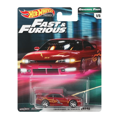 Машинка Premium Hot Wheels Nissan 240SX (S14) Fast & Furious 1:64 GBW84 Red - Retromagaz