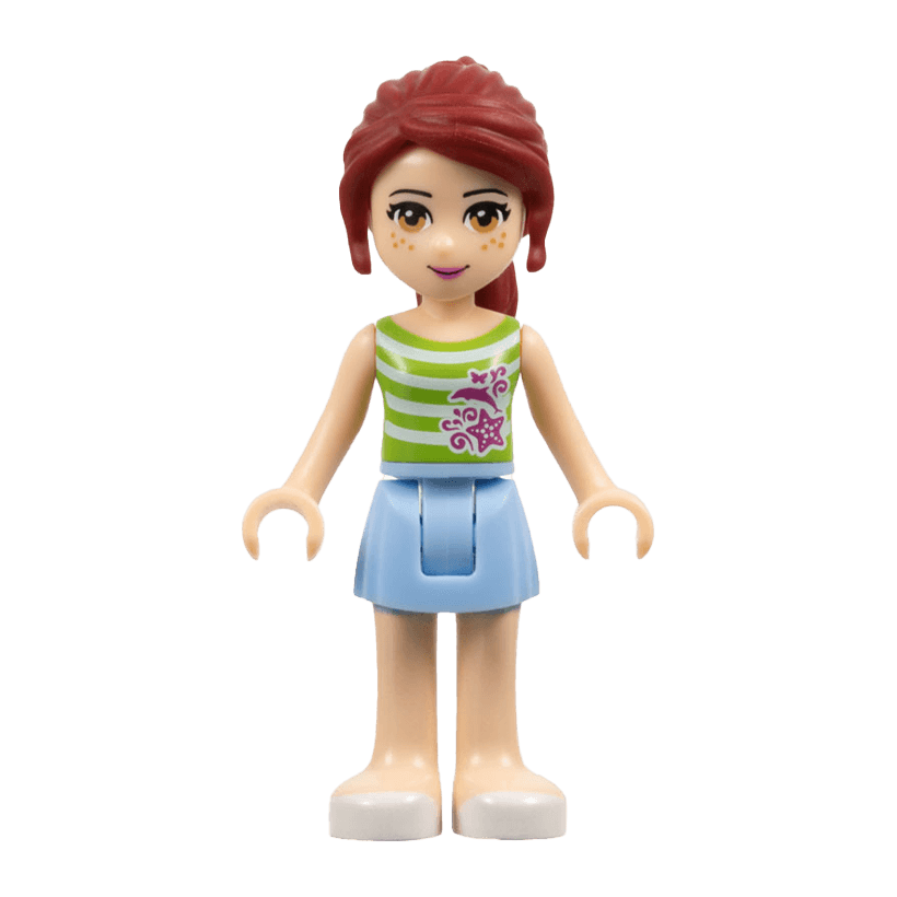Фігурка Lego Girl Mia Bright Light Blue Skirt Friends frnd045 Б/У - Retromagaz