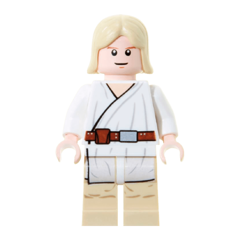 Фігурка Lego Star Wars Джедай Luke Skywalker Light Nougat Long Hair White Tunic Tan Legs White Glints sw0273 Б/У Нормальний - Retromagaz