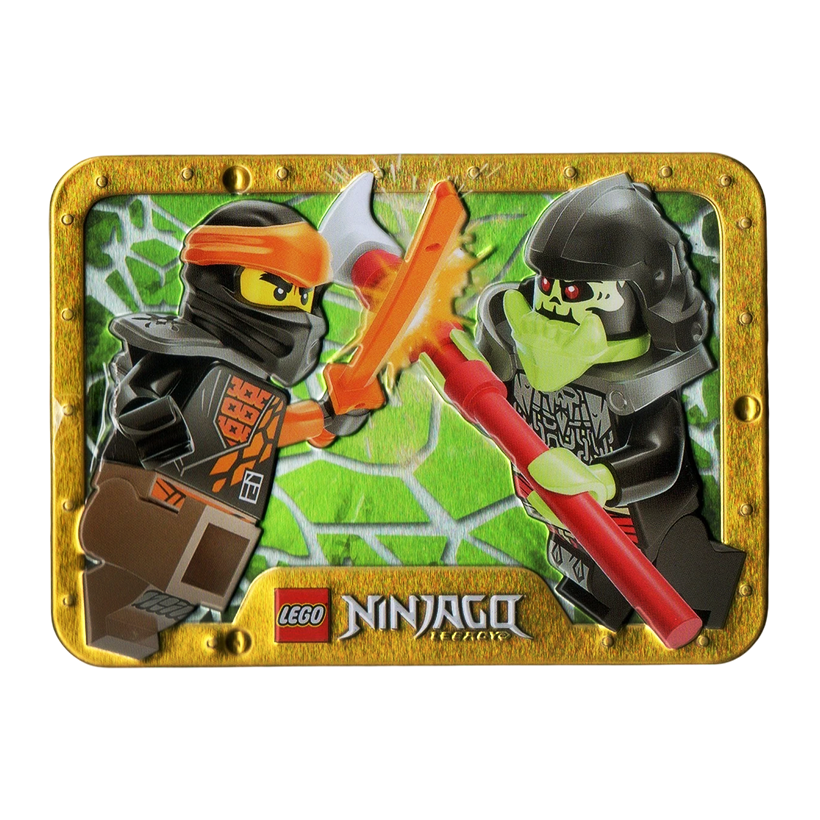Конструктор Lego Фігурка Cole vs. Bone Knight Metal Box Ninjago 112326 njo0793 njo0720 Новий - Retromagaz