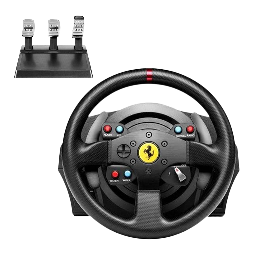 Кермо Дротовий Thrustmaster PlayStation 4 T300 Ferrari Integral Alcantara Edition Black Новий - Retromagaz