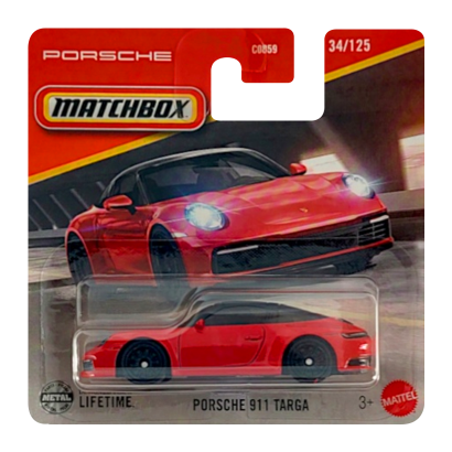 Машинка Велике Місто Matchbox Porsche 911 Targa Showroom 1:64 JBR75 Red - Retromagaz