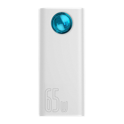 Портативний Акумулятор Power Bank Baseus Amblight Digital Display Quick Charge (PPLG-A02) White 30000 mAh 65 W Новий - Retromagaz