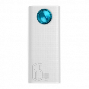 Портативний Акумулятор Power Bank Baseus Amblight Digital Display Quick Charge (PPLG-A02) White 30000 mAh 65 W Новий