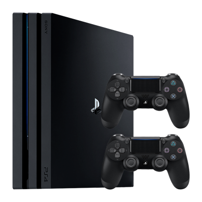Набор Консоль Sony PlayStation 4 Pro CUH-72xx 1TB Black Б/У  + Геймпад Беспроводной DualShock 4 Без Коробки Version 2 Новый - Retromagaz