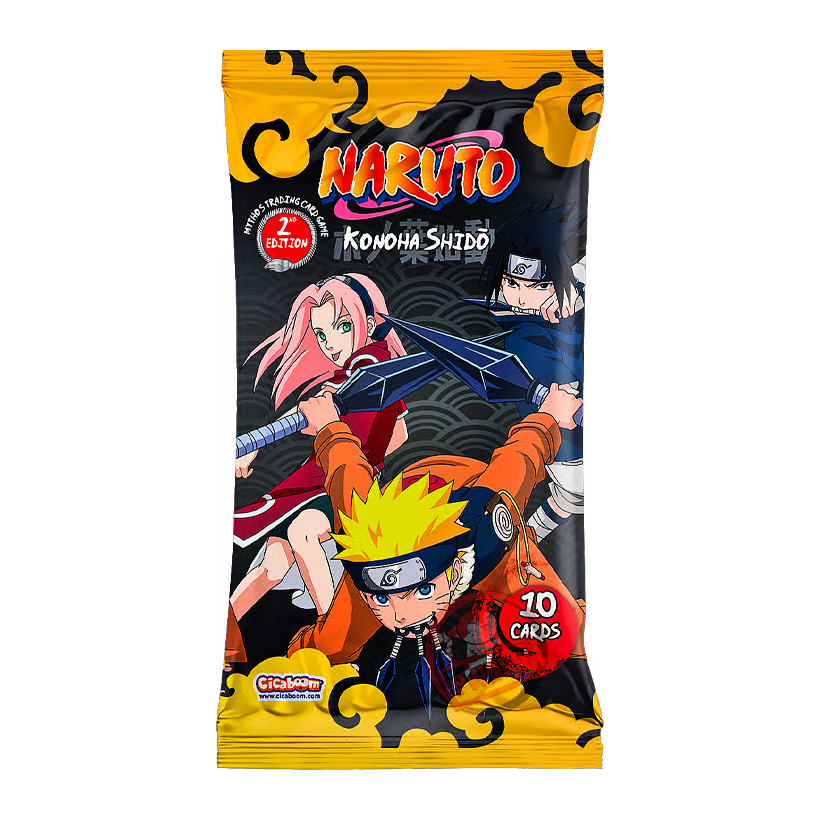 Картки Naruto Mythos TCG Konoha Shido 2nd Edition Booster Pack - Retromagaz
