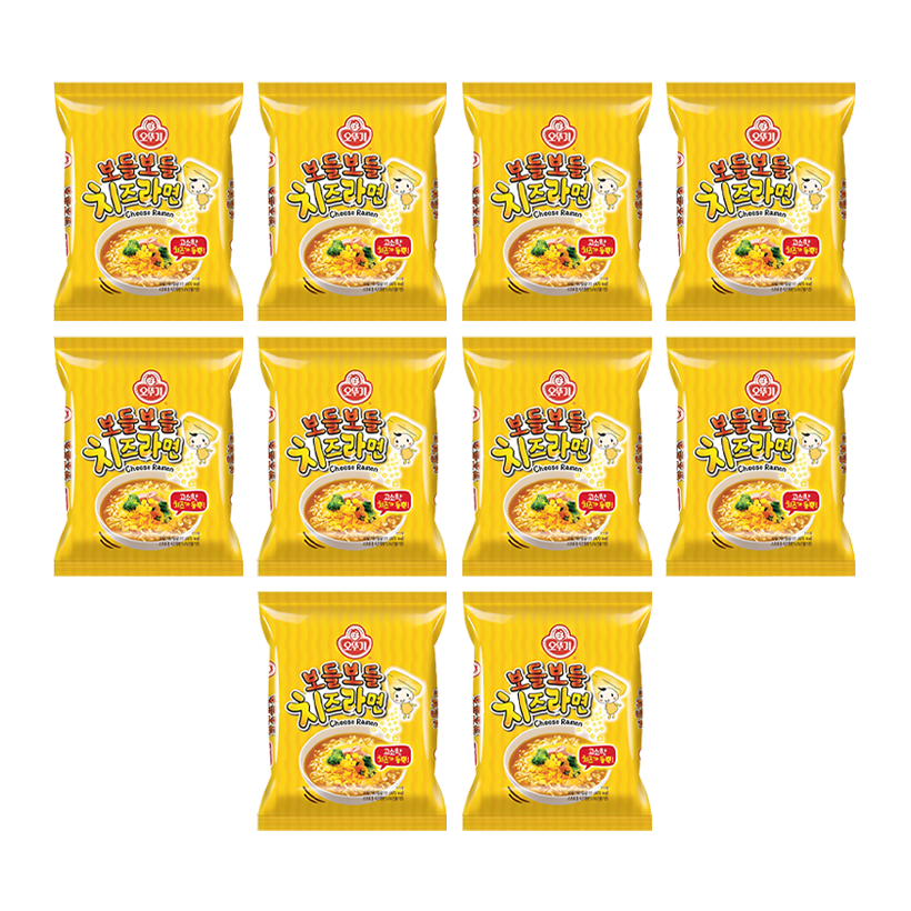 Набор Лапша 10шт Ottogi Cheese Рамьон Сырный Средне Острая 111g - Retromagaz