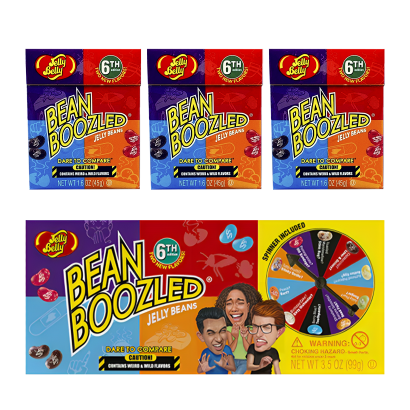 Набір Цукерки Jelly Beans Рулетка Bean Boozled 6th Edition 100g  + 3шт Цукерки Jelly Beans Bean Boozled 6th Edition 45g - Retromagaz