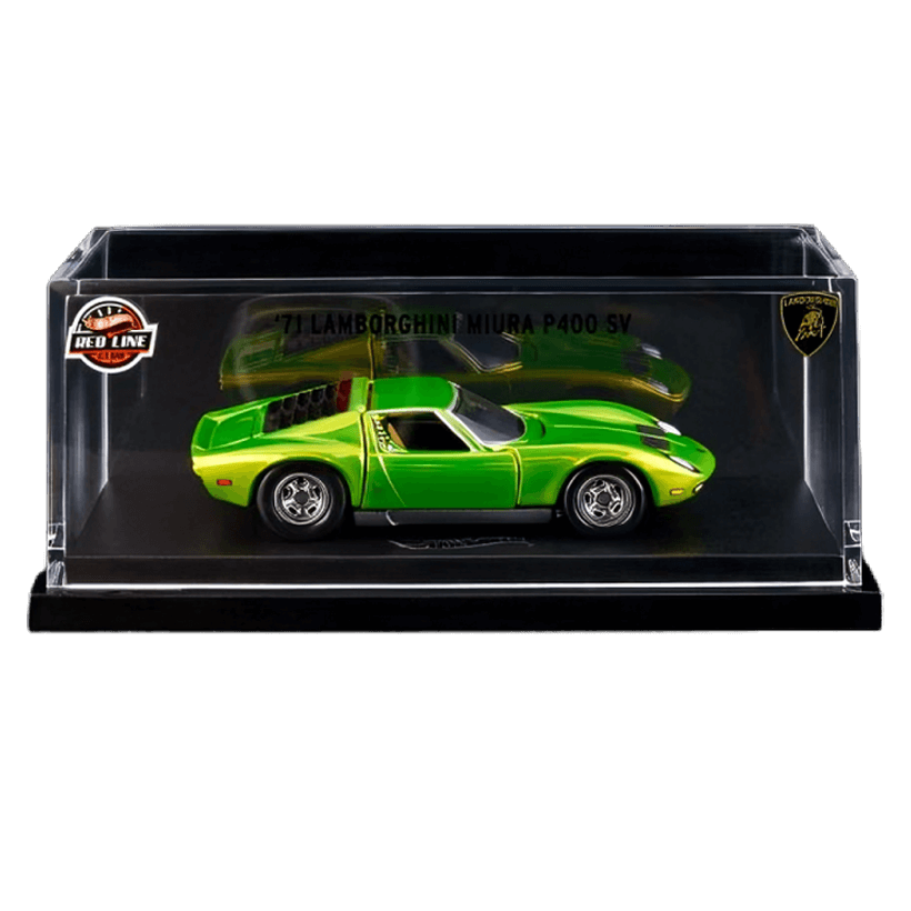 Машинка Premium Hot Wheels '71 Lamborghini Miura P400 SV Red Line Club RLC 1:64 HWF11 Green - Retromagaz