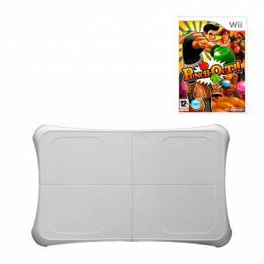 Набор Контроллер Беспроводной Nintendo Wii Balance Board RVL-021 White Б/У  + Игра Punch-Out!! Английская Версия
