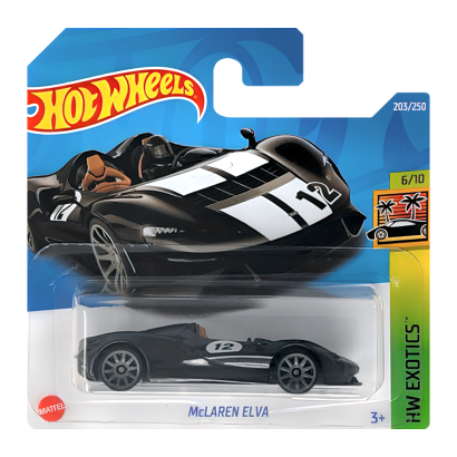 Машинка Базовая Hot Wheels McLaren Elva Exotics 1:64 HCT09 Black - Retromagaz