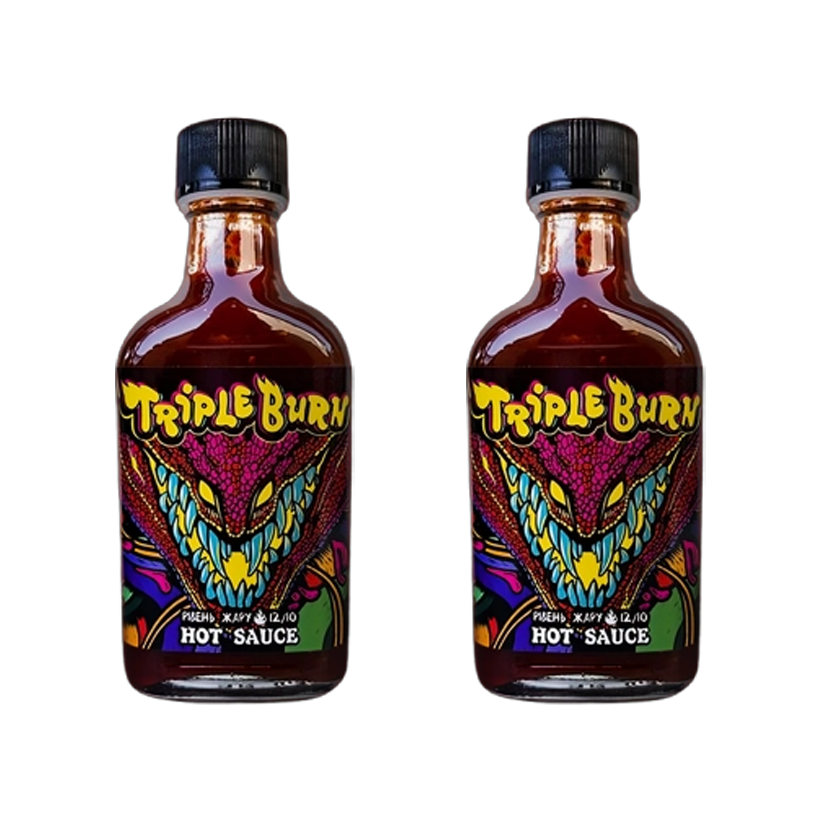 Набор Соус 2шт Обычный Fieryfox Тройной Ожог (Triple Burn) Острый 100ml - Retromagaz