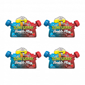Цукерки Рідкі 4шт Toxic Waste Slime Licker Double Play Blue Razz Strawberry 40g Цукерки Рідкі 4шт Toxic Waste Slime Licker Double Play Blue Razz Strawberry 40g - Retromagaz