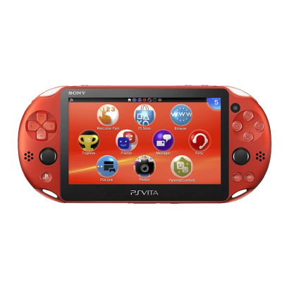 Консоль Sony PlayStation Vita Slim Модифікована 64GB Metallic Red + 5 Вбудованих Ігор Б/У Відмінний - Retromagaz