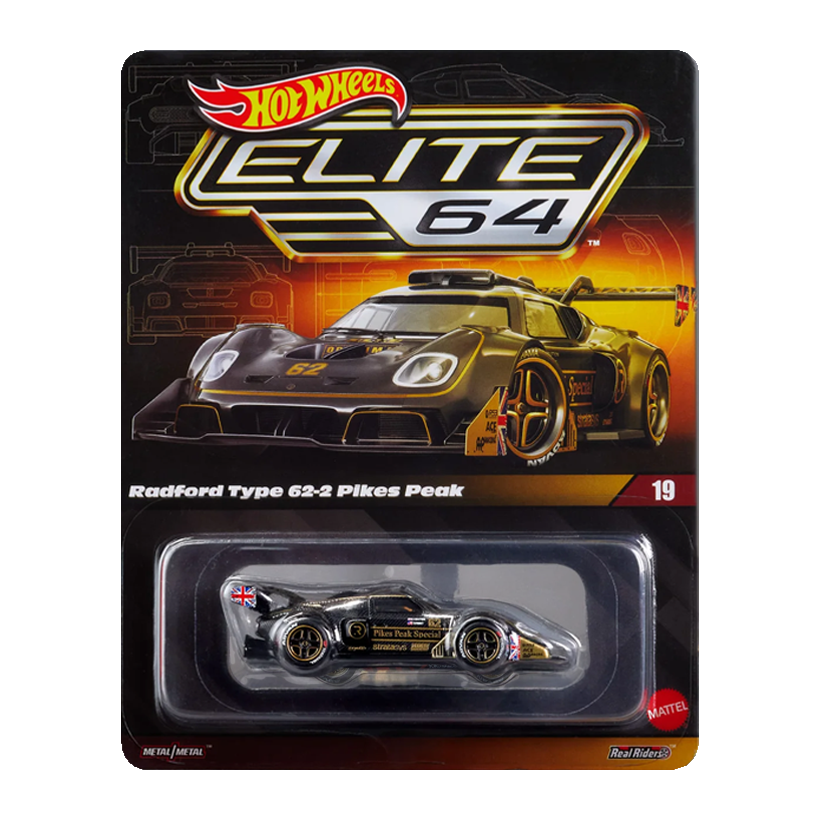 Машинка Premium Hot Wheels Radford Type 62-2 Pikes Peak Elite 64 1:64 JCP44 Black - Retromagaz