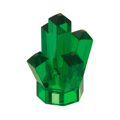 Скала Lego Crystal 5 Point Драгоценность 1 x 1 52 29377 30385 28623 4541539 4655335 Trans-Green 4шт Б/У - Retromagaz