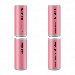 Набор Напиток 4шт Underwood CBD Hibiscus Bergamot Гибискус Бергамот 330ml - Retromagaz