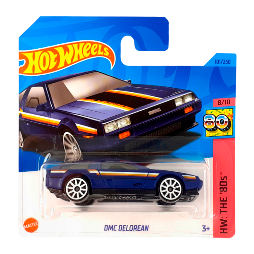 Машинка Базовая Hot Wheels DMC Delorean The `80S 1:64 HKJ65 Dark Blue - Retromagaz