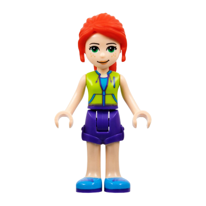 Фігурка Lego Girl Mia Dark Purple Shorts Friends frnd349 Б/У - Retromagaz