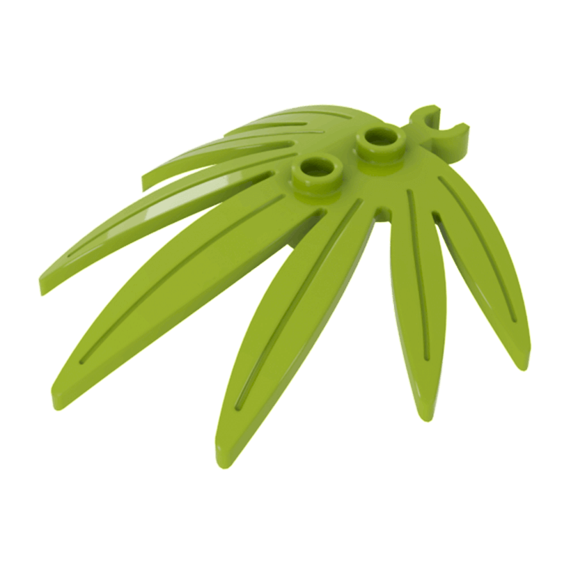 Рослина 4шт Lego Листя Swordleaf 6 x 5 10884 6023832 6313098 Lime Б/У - Retromagaz