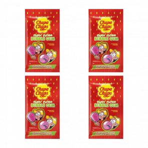 Набір Жувальна Гумка 4шт Chupa Chups Солодка Вата Bubblegum Strawberry 11g - Retromagaz