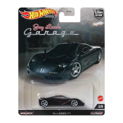 Машинка Premium Hot Wheels McLaren F1 Jay Leno's Garage HCK08 Black Новий - Retromagaz