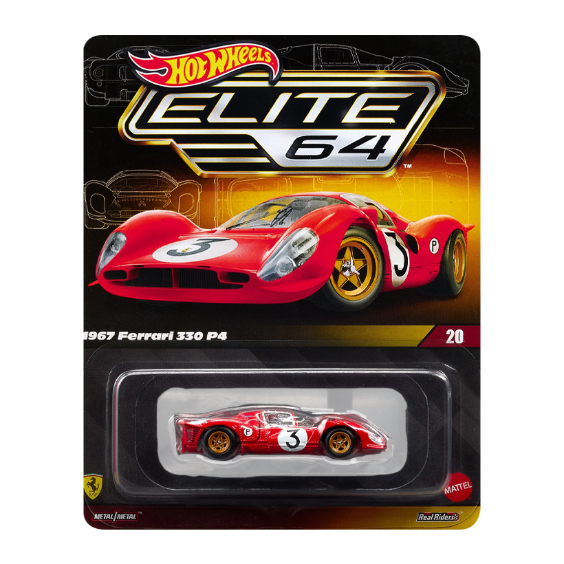 Машинка Premium Hot Wheels 1967 Ferrari 330 P4 Elite 64 1:64 JCP47 Red - Retromagaz