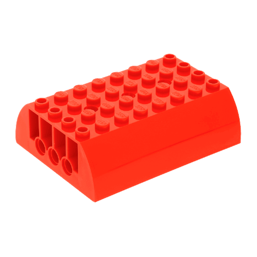 Скіс 2шт Lego Заокруглена Double 6 x 8 x 2 45411 56204 4585977 Red Б/У - Retromagaz