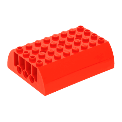 Скос Lego Double Закругленная 6 x 8 x 2 45411 56204 4585977 Red 4шт Б/У - Retromagaz