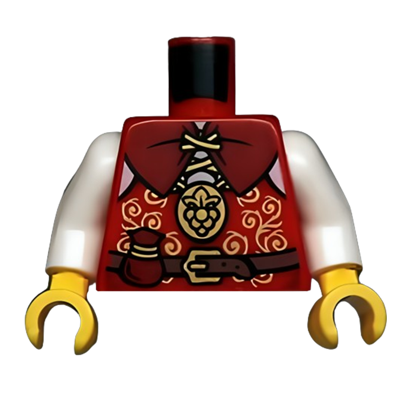 Тулуб Lego Інше Castle Kingdoms Gold Trimmed Vest Nobleman Castle 973pb1033c01 cas500 4656114 6032123 Red Б/У - Retromagaz