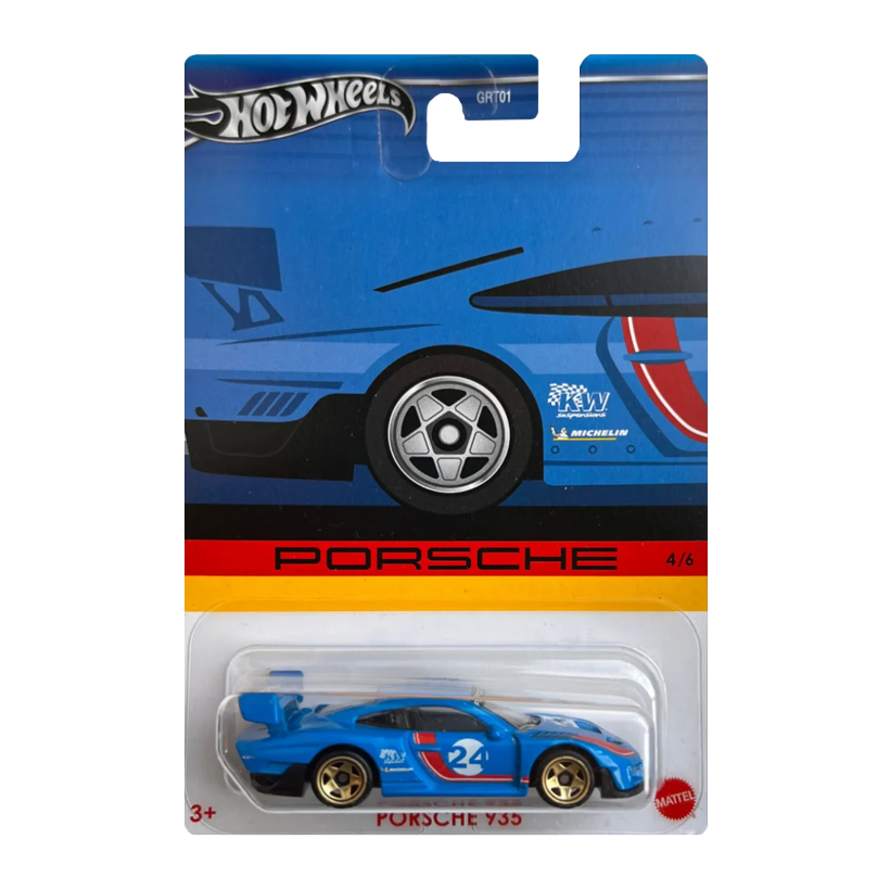 Тематична Машинка Hot Wheels Porsche 935 Porsche 1:64 HRW59 Blue - Retromagaz